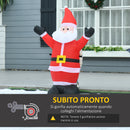 Babbo Natale Gonfiabile Luminoso con Luci LED 80x40x120 cm -5