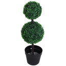 Pianta Artificiale Bosso Due Sfere Ø23x67 cm con Vaso  Verde-1