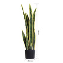 Pianta Artificiale Sanseveria Ø15x80 cm con Vaso  Verde-3