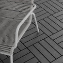 Set 9 Mattonelle a Incasto Effetto Legno 30x30x2 cm  Deck Nero-5