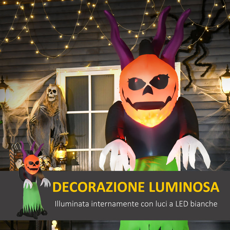 Fantasma Gonfiabile Halloween H240 cm in Poliestere 190D Impermeabile-5