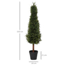 Pianta Artificiale Albero Pino H150 cm con Vaso Verde-3