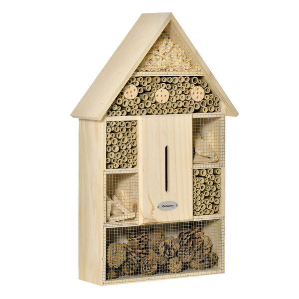 acquista Jardin Insecte Maison 32x12,5x57 cm 5 Niveaux en Bois et Bambou