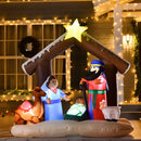 Presepe Gonfiabile 201x100x183 cm con Luci LED Multicolore-2