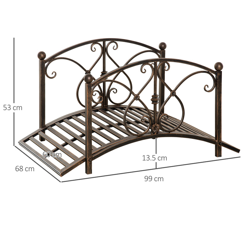 Ponticello da Giardino 99x68x53 cm in Metallo Nero-3