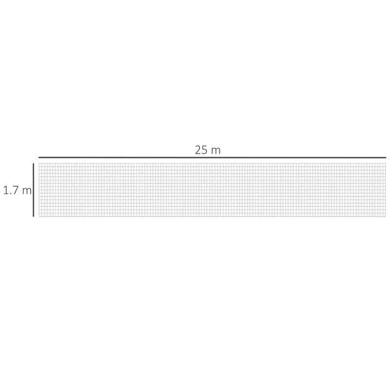 Rete di Recinzione 25m H1,7m in Acciaio e PVC Verde-3