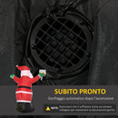 Babbo Natale Gonfiabile Luminoso 170x112x250 cm con  Luci LED-4