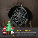 Babbo Natale con Albero e Pupazzo di Neve Gonfiabile 210x92x190 cm con Luci LED Bianche-4