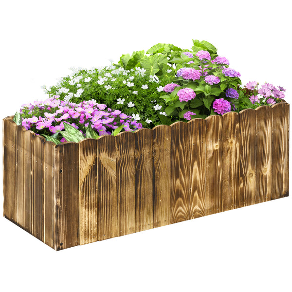 online Jardinière Rectangulaire pour Plantes en Bois de Sapin 80x33x30 cm