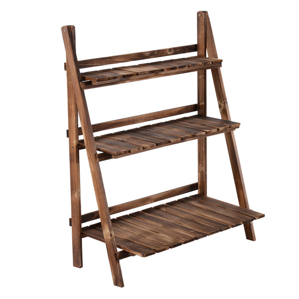 Étagère pliante pour plantes de jardin 80x37x93 cm en bois de sapin acquista