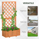 Fioriera da Giardino con Griglia 72,5x31,5x149,5 cm in Legno Arancione-6