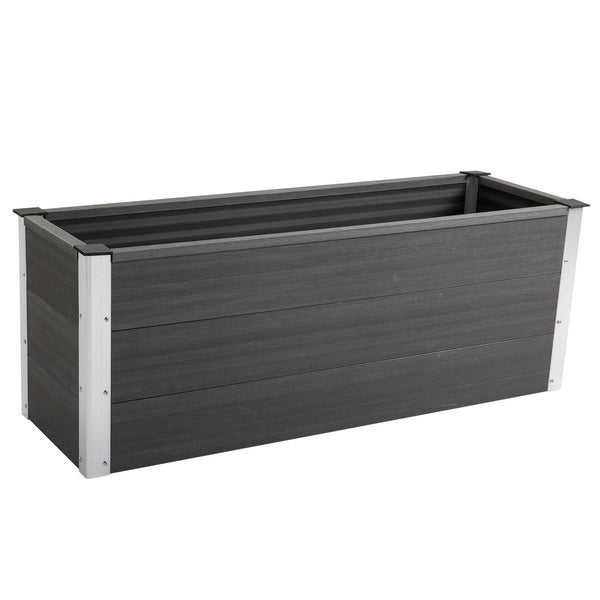 prezzo Cache-pot pour plantes et cultures en bois et plastique gris 150x50x50 cm