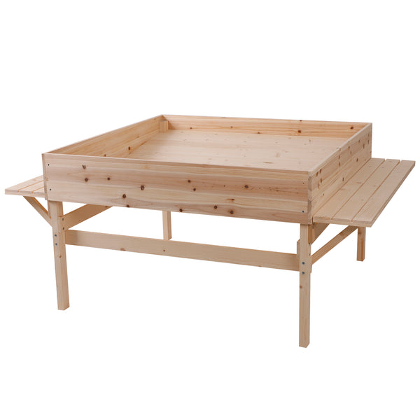 sconto Potager urbain suspendu en bois et terrasse 167x122x74 cm