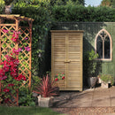 Armadio Porta Attrezzi da Giardino Impermeabile 3 Ripiani in Legno 87x46.5x160 cm -2