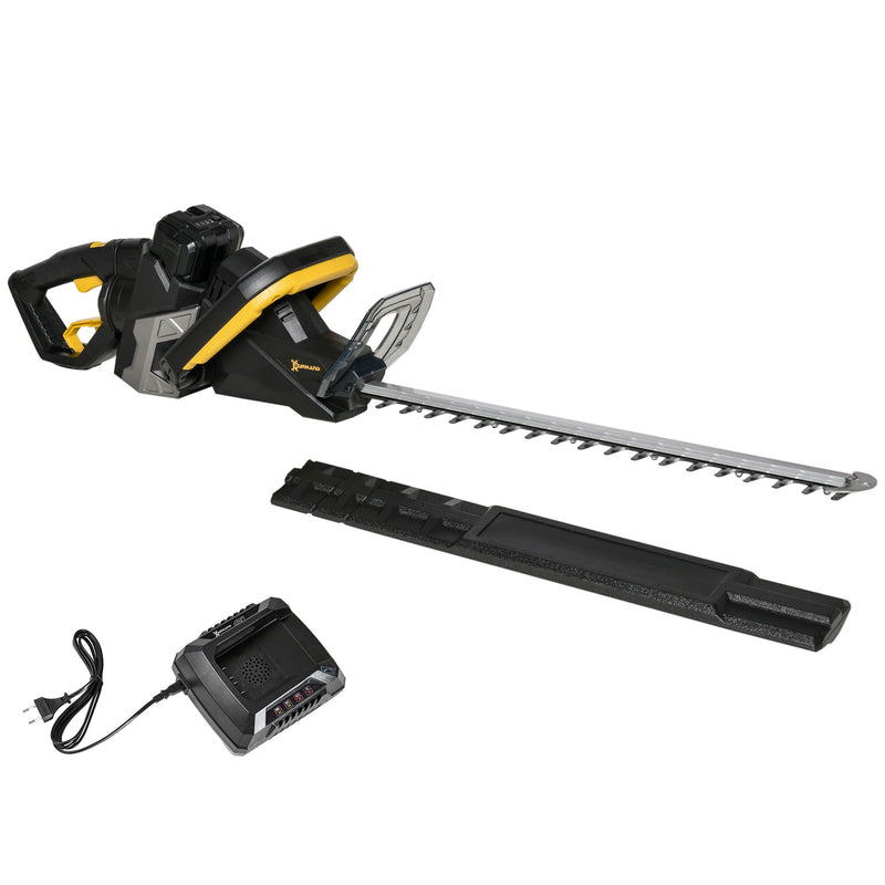 Tagliasiepi a Batteria Lama 52 cm Nero e Giallo-1