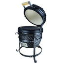 Barbecue a Carbone Carbonella in Acciaio 40,5x35x55 cm  BBQ Nero-4