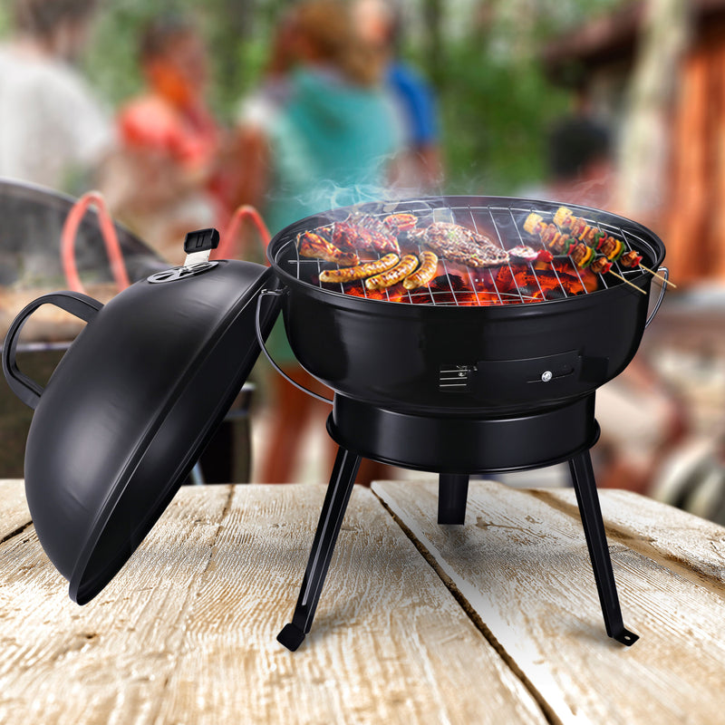 Barbecue a Carbone Carbonella Portatile da Tavolo Ø36,5x54 cm  Tiny-2