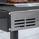 Barbecue a Carbone Carbonella 118x32x90 cm in Acciaio Inox e Metallo Nero-9