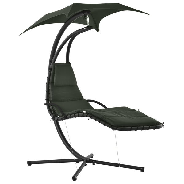 acquista Fauteuil Suspendu à Bascule Relax Chaise Longue avec Toit Gris