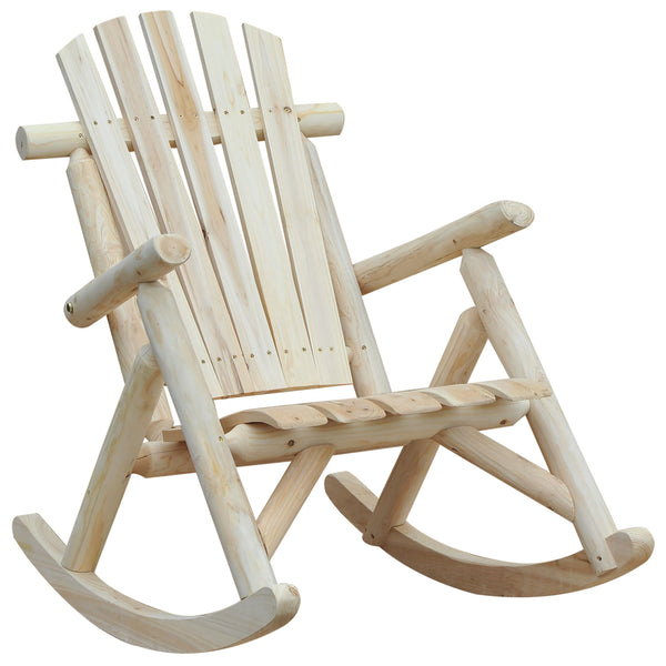 online Chaise à bascule de jardin en bois Vermont 66x96x98 cm