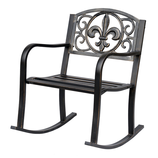 Rocking Chair en Acier et Fonte 60x73x85 cm Bronze prezzo