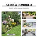 Sedia a Dondolo con Braccioli 68,5x87x113 cm in Acciaio Nero-6