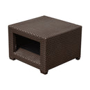 Tavolino da Giardino in Rattan Sintetico Marrone 56x56x44.5 cm -1