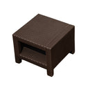 Tavolino da Giardino in Rattan Sintetico Marrone 56x56x44.5 cm -5