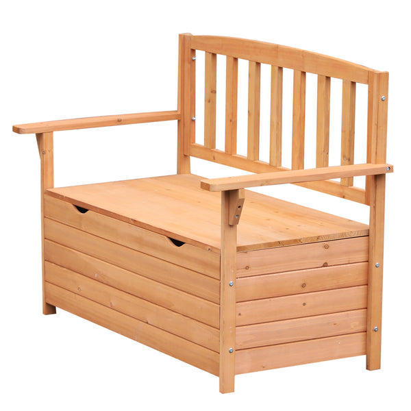 Banc de jardin 2 places avec coffre de rangement en bois 112x58x84 cm online