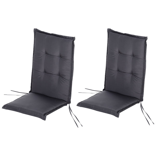 Coussin imperméable rembourré pour chaises et transats 120x50x6 cm Gris acquista