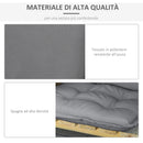 Set 2 Cuscini per Poltrona da Giardino  50x129x9 cm  in Poliestere Grigio Scuro-6