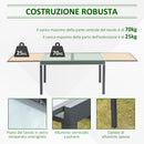 Tavolo Allungabile da Giardino 270x90x73 cm in in Alluminio con Piano in Vetro-5