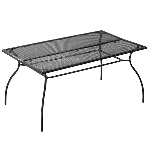 acquista Table de jardin 150x90x73 cm en acier noir