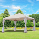 Gazebo da Giardino 3.65x3.65m in Ferro Beige -2