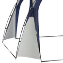 Tenda da Spiaggia Campeggio Pieghevole Protezione UV Bianco e Blu 3.5x3.5x2.3m -5