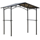 Gazebo da Giardino per Barbecue 246x149x230 cm in Alluminio e PC Nero-1