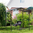 Gazebo da Giardino per Barbecue 246x149x230 cm in Alluminio e PC Nero-2