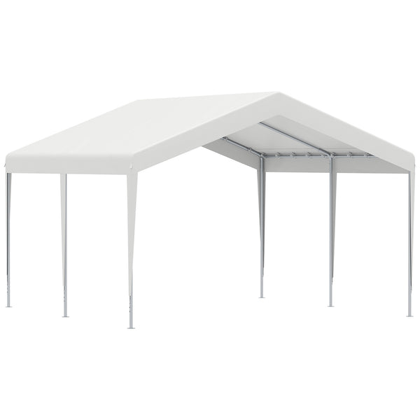 online Tonnelle de Jardin Garage Portable 4x4x2,85m en tissu PE Blanc