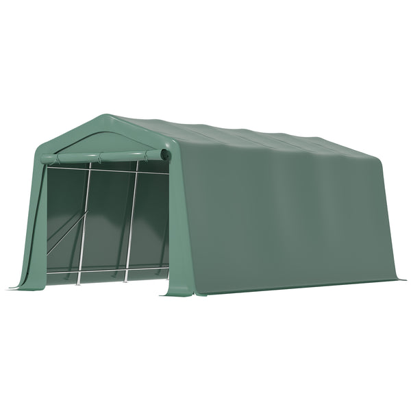 Tente de garage pour outils de voiture 600x255-310x255 cm en acier et PVC vert foncé online