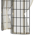 Gazebo da Giardino 3,65x3m in Metallo Beige-9