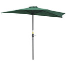 Ombrellone da Giardino Semicircolare in Alluminio 269x138x236 cm  Shade Verde-1