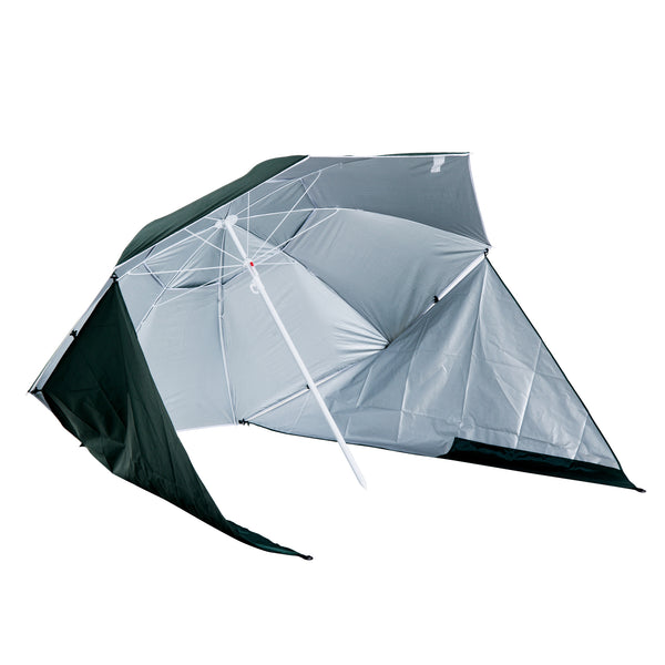 Tente Parasol Ø2,1 m Mât Ø25 mm en Métal Vert Foncé sconto