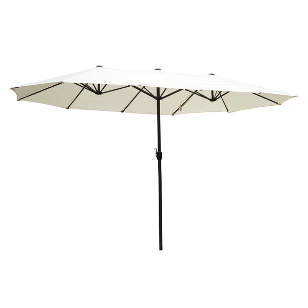 acquista Parasol de jardin 4,6x2,4 cm Mât Ø48 mm en Acier Crème