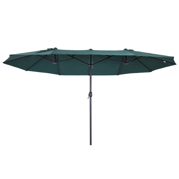 prezzo Parasol de jardin 4,6x2,7 m Mât Ø48 mm Double Toit Vert