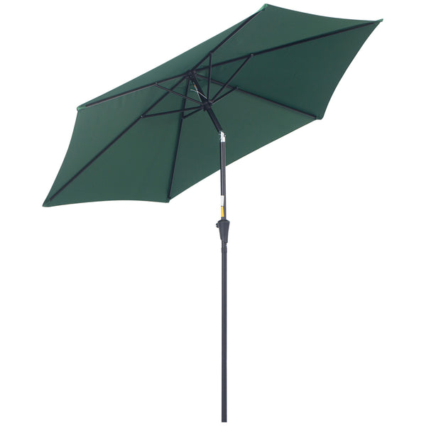 Parasol de jardin inclinable en aluminium vert foncé Ø2,7x2,35m acquista