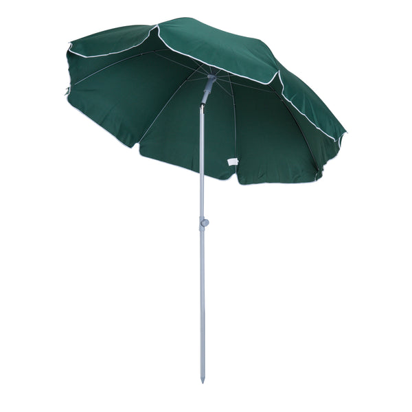 Parasol de Jardin en Métal Ø2,2m avec Toit Inclinable Vert Foncé sconto