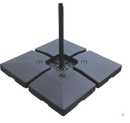 Base pour Parasol de Jardin Ø46 Croix Remplissable 80-120 Kg Noir 51x51x12 cm acquista