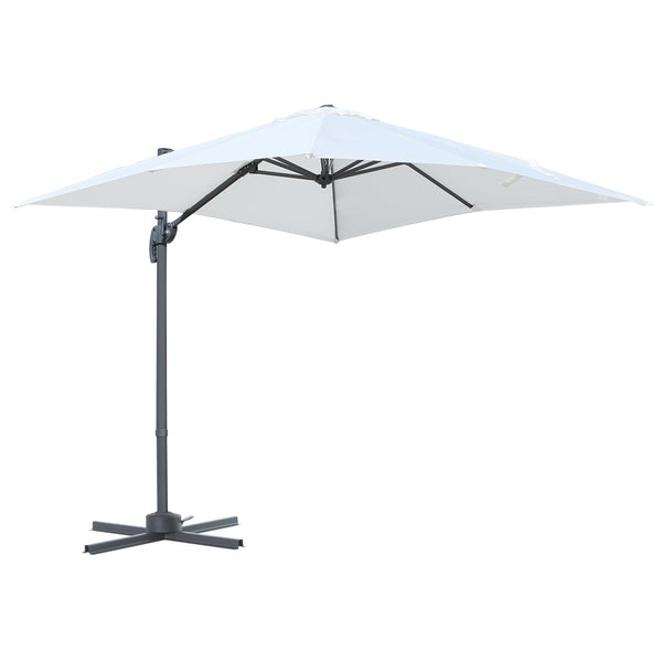 Parasol de jardin 2,5x2,5m en aluminium et polyester crème acquista