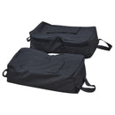 Set 2 Pezzi Base per Ombrellone da Giardino Riempibile 25 Kg Tessuto Oxford Nero 50x50x18 cm -1