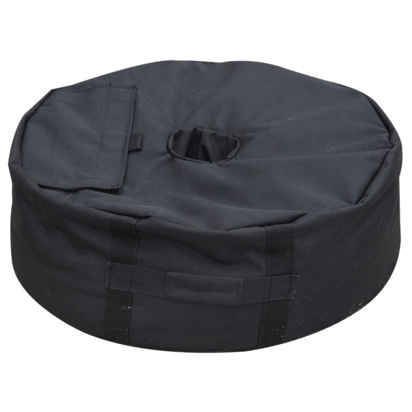 Base pour parasol de jardin avec sac remplissable en tissu Oxford noir Ø48x18 cm sconto